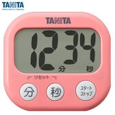 【ピンク】TANITA タニタ　キッチンタイマー でか見え100分計