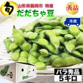 【予約受付】8/1~順次出荷【5kg】 山形県鶴岡市産 だだちゃ豆 バラ＜秀品＞