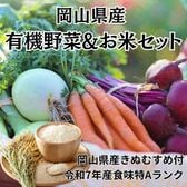 岡山県産 鬼ノ城農園おまかせ有機野菜＆お米(きぬむすめ)セット