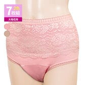 【M】さわやか安心花柄レース深ばき安心ショーツ 2色7枚組 大吸収用