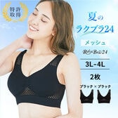 【日替わり数量限定】【2枚組 ブラック×ブラック / 3L-4L】ラクブラ24 メッシュ【先行チケット利用NG】