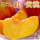 【予約受付】8/17~順次出荷【約2kg(7〜10玉)】高嶋さんグループの紅い黄桃 山形県産【冷蔵】