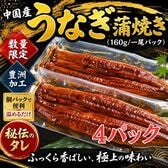 【一尾160g×4パック】うなぎ蒲焼き  無頭/背開き 中国産