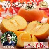 【予約受付】10/1~順次出荷【約7kg~7.5kg】《秀品》奈良県産 たねなし柿 平核無柿・刀根柿