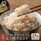 【日替わり数量限定】【2.4kg(400g×6袋)】国産麦5種 (雑穀米・チャック付き)【先行チケット利用NG】