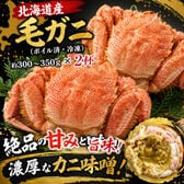 【計約600g/約300g~350g×2杯】北海道産 毛ガニ 姿（ボイル済み・冷凍）