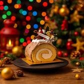【12/22着】【1本】白金プレミアムジャージーブッシュドノエル(ショコラ)《ハーフ》