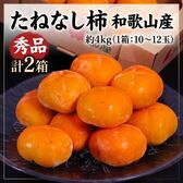 【計2箱 約4kg（1箱：10~12玉）】たねなし柿 和歌山産 秀品