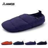 【パープル/29-30cm】ダウンルームシューズ 暖かい 軽量 静音 室内履き AM1018