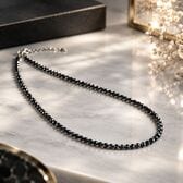 テラヘルツ鉱石 ミラーカットネックレス 4mm アジャスター付 テラヘルツ波