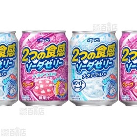 2つの食感 ソーダゼリー グレープ/ホワイトソーダ 2種計48本