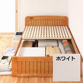 高さが調節できる!コンセント付き天然木すのこベッド【Fit-in 