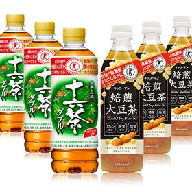 アサヒ 食事と一緒に十六茶W(ダブル) PET500ml / キッコーマン 焙煎大豆茶PET500ml