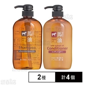 [2種計4個]TKコーポレーション 馬油 シャンプー 600ml＋コンディショナー 600ml | 髪の奥深くまで届き自然なツヤを与え､ツヤツヤ＆サラサラヘアに♪