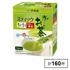 おーいお茶 さらさら抹茶入り緑茶 スティック 16本入