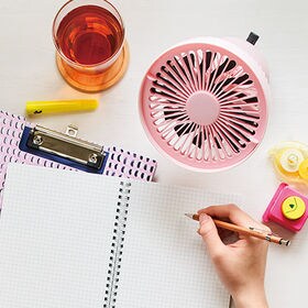 [ブルー]PIERIA/コンパクトファン ジロ (13枚羽根/DC)/FSU-112U-BL