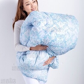 羽毛のようなふっくらあったか掛布団 (ブルー/シングル)