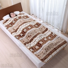 [カラーお任せ (ワインorブラウン)] ふわふわフランネル寝袋毛布 (約78×210cm)