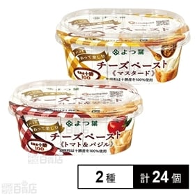 【2種計24個】北海道十勝100パンにぬって楽しむチーズペースト【トマト＆バジル】/【マスタード】