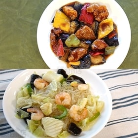 【冷凍】3人前×4種 ミールキット(酢豚、海鮮春雨炒め、赤魚中華蒸し、白身魚甘酢あんかけ)ストックキッチン中華4種セット