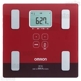 [レッド] オムロン/体重体組成計 カラダスキャン (自動認識機能搭載)/HBF-226-R｜6歳から体脂肪率などの体組成が測定できる「子どもアルゴリズム」を搭載！健康管理、肥満予防にも。