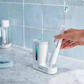 [2点セット/ブラック] フィリップス(PHILIPS)/ソニッケアー プロテクトクリーン <プレミアム> HX6870/56 +ソニッケアー 充電機能付き 紫外線除菌器 HX6907/01