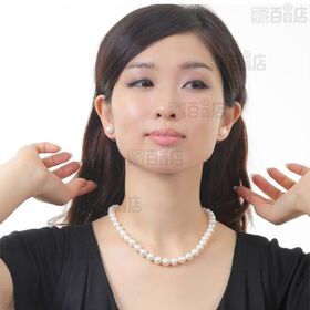 本真珠ネックレス＆イヤリング 大粒10mm豪華2点セット ハートキーパーボックス付