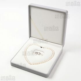 本真珠ネックレス＆イヤリング 大粒10mm豪華2点セット ハートキーパーボックス付