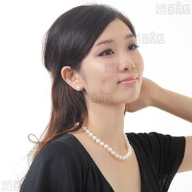 本真珠ネックレス＆ピアス 大粒10mm豪華2点セット ハートキーパーボックス付