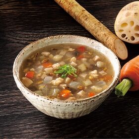 からだスマイルプロジェクト スーパー大麦と3種根菜の生姜スープ 150g／スーパー大麦と米黒酢の酸辣湯 150g