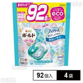 [4袋]P&Gジャパン ボールド ジェルボール4D 洗濯洗剤 爽やかフレッシュフラワーサボンの香り つめかえ 超メガジャンボ 92個 | 消臭して香るいいとこドリ！