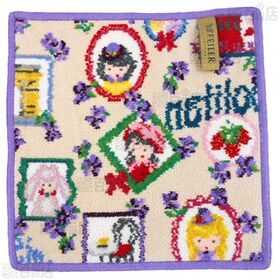 【Tour de paris(ヴァイオレット＆ラズベリー)】フェイラーハンドタオル 25cm×25cm