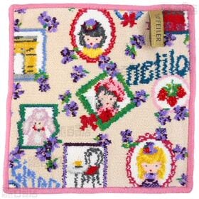 【Tour de paris(ヴァイオレット＆ラズベリー)】フェイラーハンドタオル 25cm×25cm