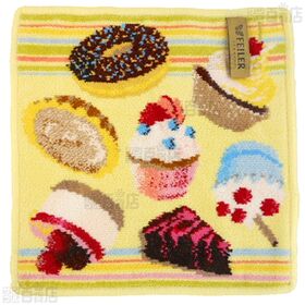 <Cupcakes(レモン)/FRUIT POTPOURRI(アザレア)>フェイラーハンドタオル 25cm×25cm