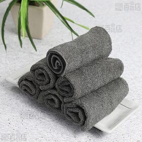 【6枚セット グレー】抗菌防臭ふわふわタオルハンカチ<サンプル百貨店オリジナル>