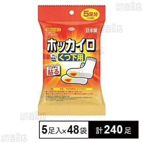 [計240足]興和 ホッカイロ くつ下用 5足分×48袋 | 薄くてピッタリくつ下に貼る用！消臭成分配合で7時間持続