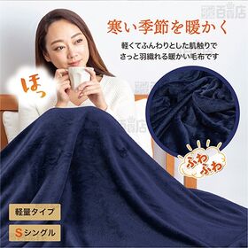 【ブラウン／2枚セット(シングル)】Lakurasu/ミンクタッチやわらかフランネル毛布(丸洗いOK) 