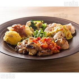 [冷凍]ニチレイフーズ 気くばり御膳PowerDeli 炭火焼チキンのサルサ風ソース＆豚肉のカレーソースプレート 240g×10個
