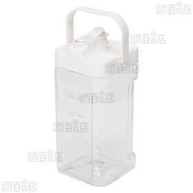 冷蔵庫に入れたまま注げるジャグMEGATANK ホワイト 幅14cm×奥行15.3cm×高さ30cm