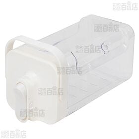 冷蔵庫に入れたまま注げるジャグMEGATANK ホワイト 幅14cm×奥行15.3cm×高さ30cm