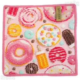 ＜Cupcakes(レモン)/PINK AND SWEET(ラズベリー)＞フェイラーハンドタオル 25×25cm