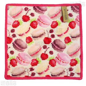 ＜LITTLE SKIPPERS(エリカ)/MACARONS BEIGE(ピンク)＞フェイラーハンドタオル 25×25cm