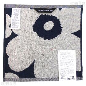 ＜ダークブルー＞マリメッコハンドタオル 30cm×30cm