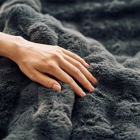 【チャコールグレー】QUADS(クワッズ)/電気毛布「トロン」(無段階調整/ダニ対策機能/消し忘れ防止機能)/QS433CG 