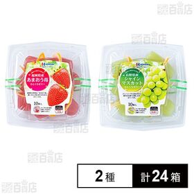 [2種計24箱]北辰フーズ 福岡県産あまおう苺ひとくちゼリー 21g / 長野県産シャインマスカットひとくちゼリー 21g | 国産果汁使用。凍らせてもおいしいひとくちゼリーです。
