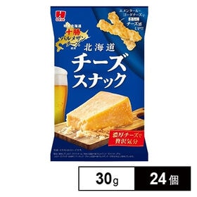 [24個]ひざつき製菓 北海道チーズスナック 30g | チーズパウダーと、明治北海道十勝パルメザンチーズソースをW味付けした濃厚なチーズの味わい。