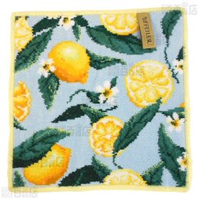 【FRUIT POTPOURRI(アザレア)/LEMONS AND LEAVES(レモン)】フェイラーハンドタオル 25×25cm