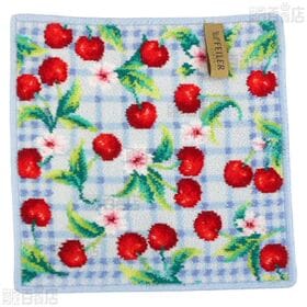【CHERRY PICNIC(シエル)/Tour de paris(ヴァイオレット)】フェイラーハンドタオル 25×25cm