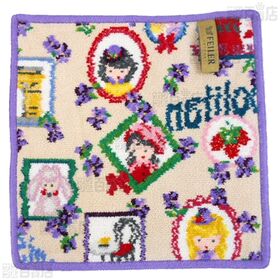 【CHERRY PICNIC(シエル)/Tour de paris(ヴァイオレット)】フェイラーハンドタオル 25×25cm