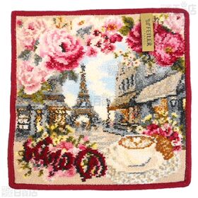 【GALAXY STAR(セラミックブルー)/RUE DE PARIS(ボルドー)】フェイラーハンドタオル 25×25cm